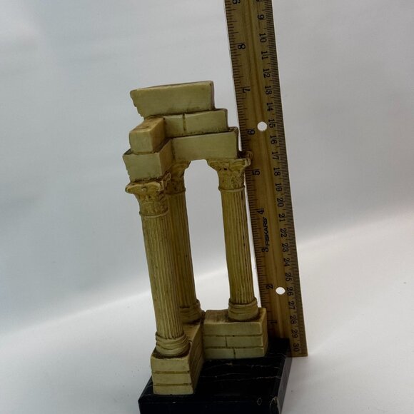 Temple of Vespasian Italian Column Statue Resin Marble base made in Italy - Picture 10 of 15